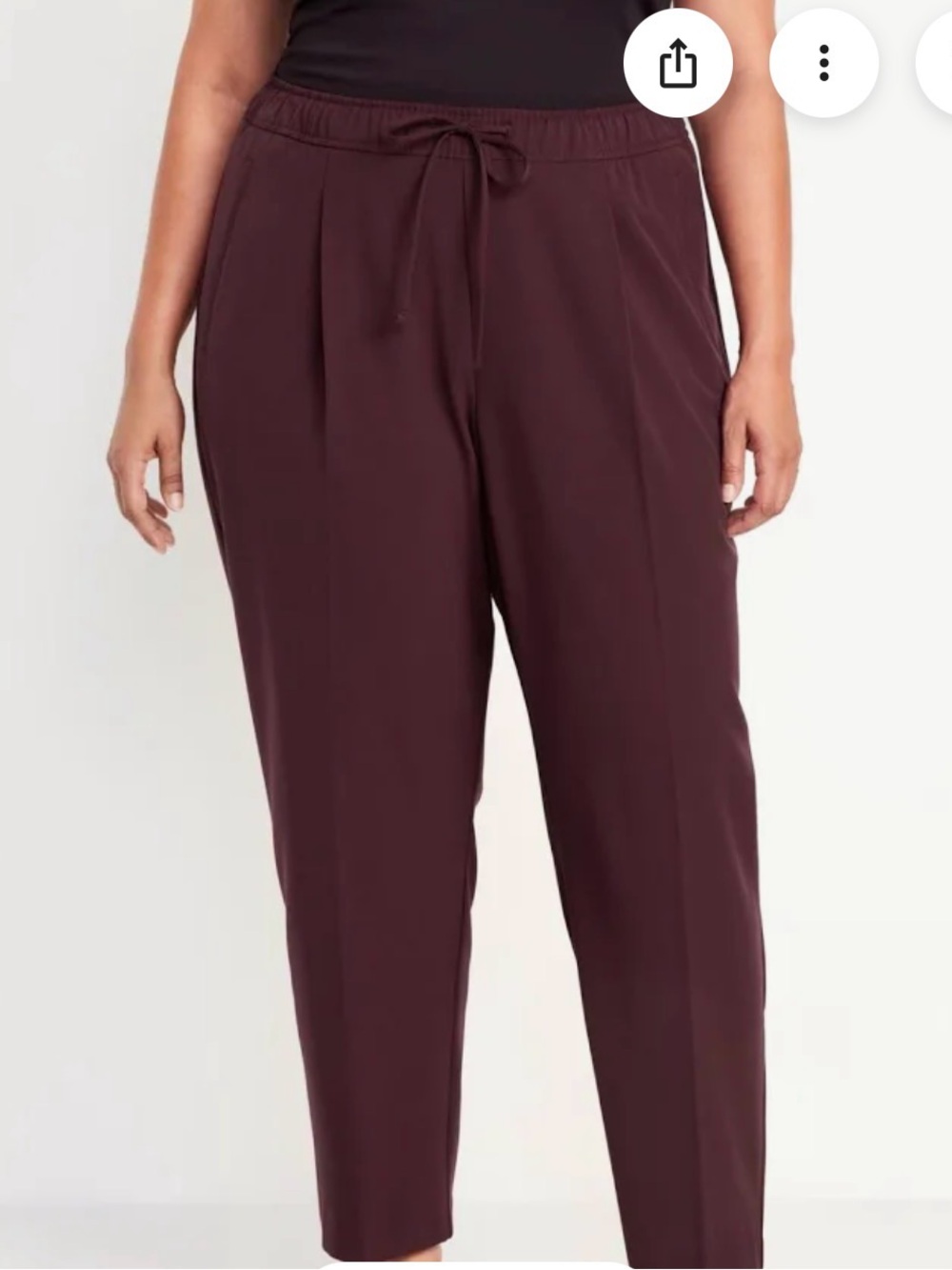 Old Navy Womens Billie Trouser Pants in Plum